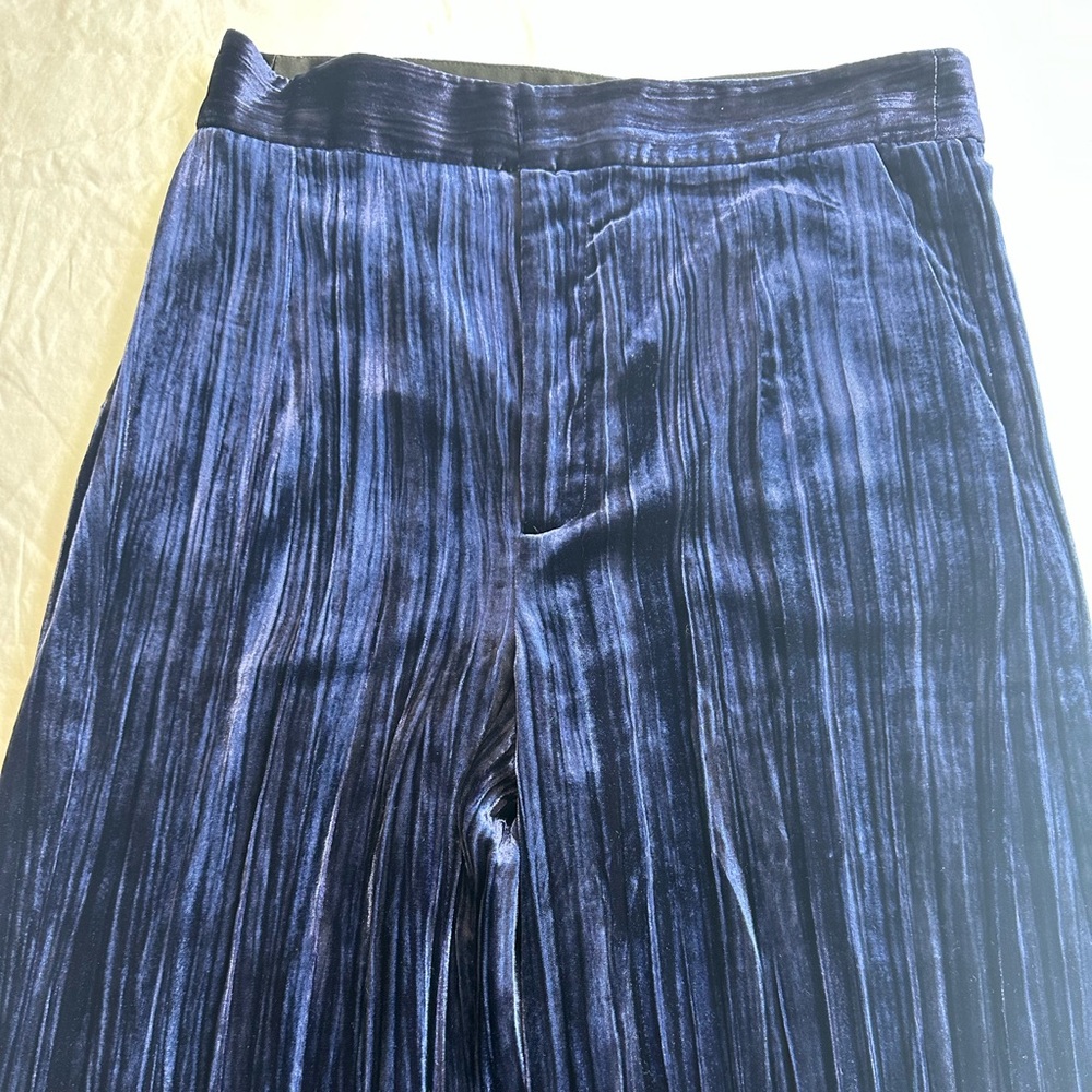 Zara Velvet Straight Leg Pants Size L